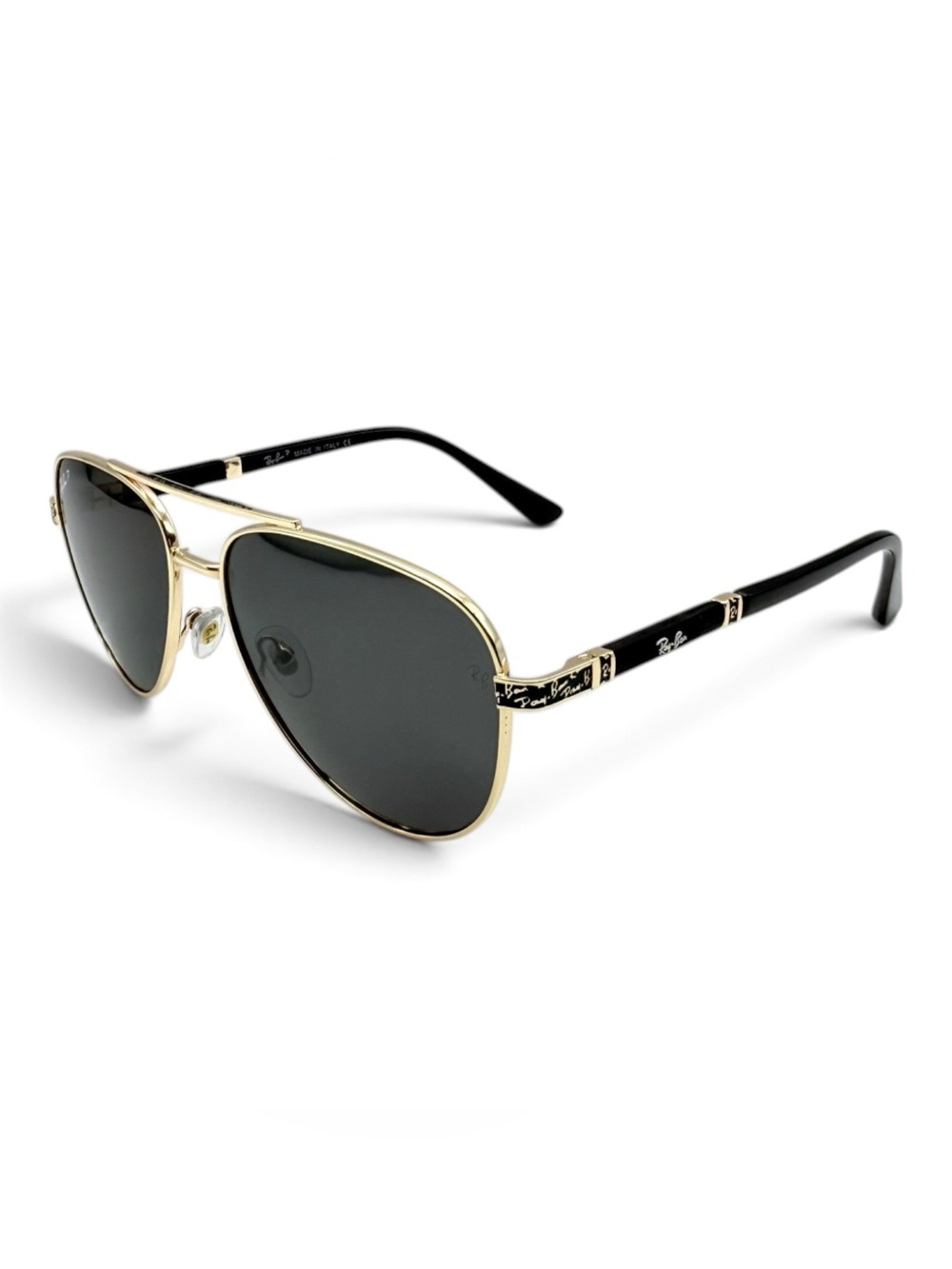 Ray-Ban Gold Frame Black Lens Aviator Sunglasses